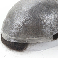 Système Capillaire Invisible Ultra Fin à Base PU, Perruque Durable V-loop pour Hommes, Prothèse Capillaire 100% Cheveux Humains