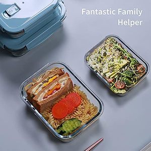 Cheap High Borosilicate Glass Food Storage <b>Container</b> Set with <b>Plastic</b> <b>Lid</b> Microwavable & Eco-Friendly - Product Image 2