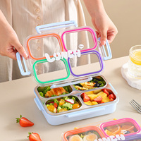 Boîte à lunch isotherme en acier inoxydable 304, seau à lunch portable pour les employés de bureau, pot sous vide pour les étudiants à domicile