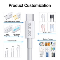 Câble USB-C TPE 9V 3A 27W, USB-C vers 8 broches ABS ISO, câble de charge et de données USB 480 Mbps, vente en gros pour iPad et iPhone 15 16