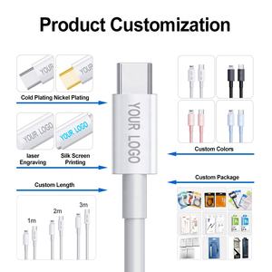 Cable de Datos USB C a 8 Pines de TPE 9V 3A 27W, 480 Mbps, Compatible con iPad <span class=keywords><strong>iPhone</strong></span> 14/13/12/11/8/7/6, MOQ Bajo, OEM - Product Image 2