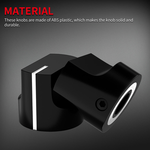 Bouton d'amplificateur en plastique noir de qualité supérieure, bouton de pédale de guitare durable, bouton de contrôle du <span class=keywords><strong>volume</strong></span> avec un diamètre extérieur de 16 mm pour guitare électrique - Product Image 4