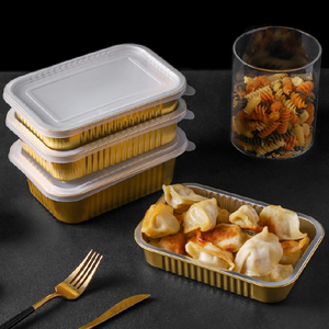 Contenitori in <span class=keywords><strong>Alluminio</strong></span> Monouso Rettangolari Argento da 1050ML Resistenti alle Alte Temperature per Bistecche di Agnello e Barbecue all'Aperto - Product Image 1