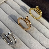 Bague pour ongles plaquée or avec zircone cubique, design amour, bagues de fiançailles pour femmes, bijoux de mariage, cadeau de mariage, vente en gros