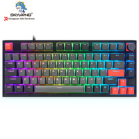75% SKYLOONG GK75 Keyboard Mekanik Nirkabel Hot Swap Knob Modular & Desain Gasket-list untuk Produsen Asli