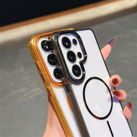 Coques de téléphone transparentes antichoc avec charge magnétique sans fil pour Samsung Galaxy S26 Ultra S25 S24 A57 A37, coque arrière rigide transparente