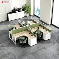 Escritorio de Estación de Trabajo JIUSHUN para 2, 4 o 6 Personas, Mesa de Oficina Ergonómica Moderna Personalizada para Empleados