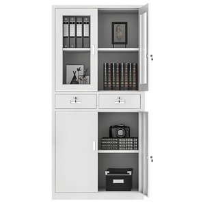 Knock Down Cấu Trúc Thép Locker 4 Cửa File Lưu Trữ Nội <span class=keywords><strong>2</strong></span> Middle <span class=keywords><strong>Drawer</strong></span> Kim Loại Văn Phòng Đầy Màu Sắc Hồ Sơ Nội Các - Product Image 6