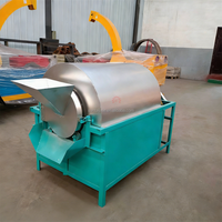 Industriële 100KG/H gasverwarmde pinda-roostermachine, batch-nootrooster voor pistache, amandel en hazelnoot