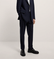 Pantalon de Costume Homme Slim Sur Mesure de Haute Qualité – Classique, Décontracté et Habillé – Noir à Carreaux