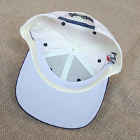 Casquette Snapback en toile blanche marine avec logo personnalisé, broderie emblème bouclier de cheval, visière plate, unisexe, sport, streetwear, vente en gros, OEM
