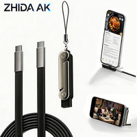 Câble USB-C 2.0 de 240W en gros d'usine avec support de téléphone et adaptateur de charge rapide PD pour ordinateur portable et tablette