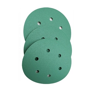 Disques de ponçage à dos en film vert avec fixation auto-agrippante de 150 mm - Product Image 2