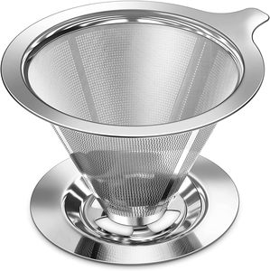 Filtro de Café de Acero Inoxidable Reutilizable, Sin Papel, para Verter sobre la Taza - Product Image 1