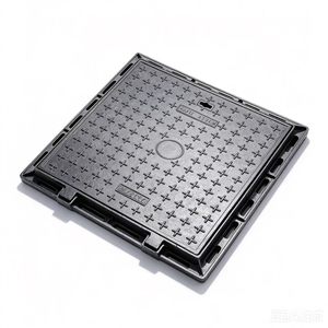 Couvercle de regard rectangulaire en <span class=keywords><strong>fonte</strong></span> ductile robuste D400 <span class=keywords><strong>60x60</strong></span> avec surface peinte pour les installations routières - Product Image 1