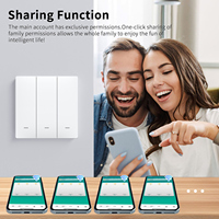 Interrupteur intelligent à bouton-poussoir Zigbee RF433 WiFi 10A, compatible bidirectionnel avec l'application Smart Life, commande vocale à distance