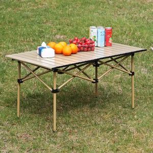 Outdoor Folding <b>Table</b> 120x55x50cm <b>Portable</b> Camping <b>Picnic</b> <b>Table</b> Rectangular Carbon Steel Lightweight Outdoor Use - Product Image 1