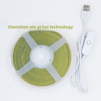 Bande lumineuse LED USB 5V, interrupteur tactile, flexible, auto-adhésive, faible et haute luminosité, CRI 90, pour la décoration de la maison, éclairage d'ambiance