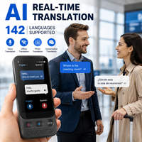 Dispositivo Traductor Inteligente con IA, 142 Idiomas, Traducción de Voz en Tiempo Real, Traductor de Idiomas sin Conexión para Viajes y Negocios, OEM ODM