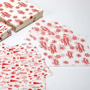 20*20CM Custom Printed Sandwich Burger Greaseproof Wrapping <b>Paper</b> Food Grade Hamburger Bread Deli <b>Grease</b> Proof <b>Paper</b> with logo - Product Image 3