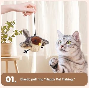 Giocattoli con erba gatta e gatto che sbattono le ali di simulazione uccello interattivo <span class=keywords><strong>Flappy</strong></span> Bird chase giocattolo con gatto Touch ha attivato giocattoli da gioco per cani di peluche - Product Image 6