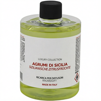 Recharge pour diffuseur d'ambiance aux agrumes siciliens 500 ml, huile parfumée naturelle pour diffuseur à bâtonnets, dure jusqu'à 120 jours, fabriqué en Italie