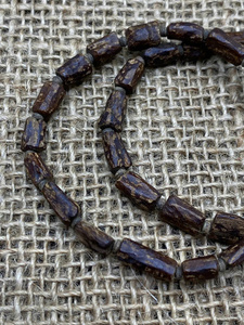 Bracelet en perles de bois naturel fait à la main, perles rondes en bois, bracelet extensible élastique, bijoux unisexes pour le yoga et la méditation - Product Image 2