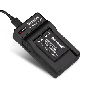 Kingma Lithium Replacement LI-40B Battery With Portable Micro Usb Charger For OLYMPUS DS6365 DS7365 Camera