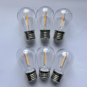 Großhandel Clear Amber Plastic Ersatz S14 2w LED-Lampe e26 e27 Außen glühbirnen