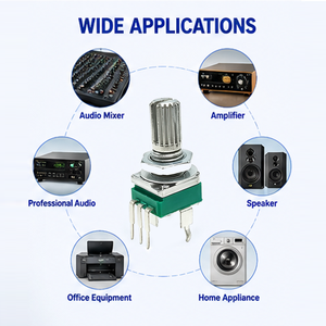 Potenciómetro Rotatorio de Audio de 9mm <span class=keywords><strong>Serie</strong></span> 097, Resistencia Variable, Control de Volumen B5K B10K B20K B50K B100K, Fábrica OEM/ODM - Product Image 5