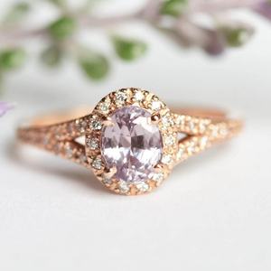 แหวนแต่งงานเงินแท้ 925 ประดับมอร์แกไนต์ ชุดแหวนมอร์แกไนต์ ขายส่ง - Product Image 6