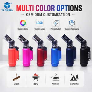 Accessoires de cuisine et d'extérieur : Petit pistolet de pulvérisation pour barbecue, briquet torche à flamme jet au gaz butane pour cigarettes et cigares, accessoires pour fumeurs - Product Image 1