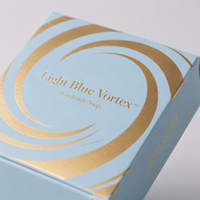 Boîte d'emballage en carton pliable personnalisée avec finition dorée, pour savon, bougie, parfum, cosmétique, emballage cadeau