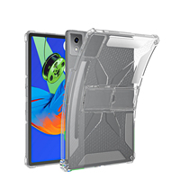 Étui de tablette transparent antichoc en TPU avec support et emplacement pour stylet pour Lenovo Pad Pro 12.7"/2025/ Idea Tab Pro (TB373FU/TB375FC)