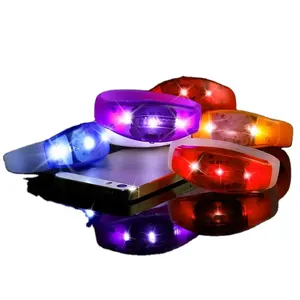 LED silicona caso de sonido activado led pulsera