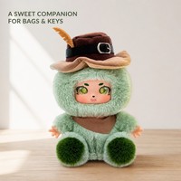 Porte-clés en peluche, poupée animale, mascotte mignonne, jouet en peluche, breloque de sac, pendentif de sac à dos, vente en gros, personnalisé