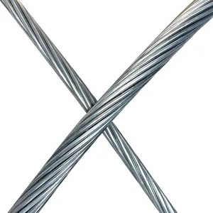 Cable de aluminio Conductor desnudo Conductor de aluminio ACSR desnudo #2 AWG 6/1Cable 2x6 ACSR
