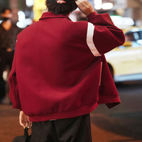 Blouson de baseball en coton avec logo personnalisé OEM pour hommes motif de lettres brodées de grande taille pour le printemps