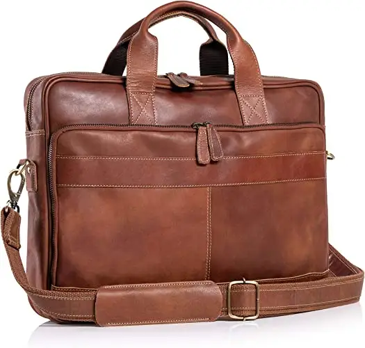 2023 New Trend Italian Style Best Office School College Satchel Bag 16 Inch Leather briefcases Laptop Messenger Bags