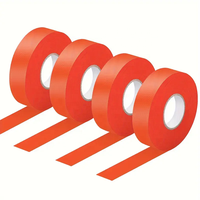 4 rouleaux de ruban de marquage orange, 2 cm x 60 m, ruban de marquage non adhésif pour les délimitations, les arbres, la chasse et le marquage des sentiers