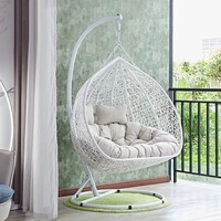 Mobilier d'extérieur balançoire de patio chaise œuf suspendue prix bon marché vente d'usine chaise œuf suspendue en rotin