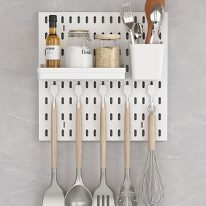 Choice FunNon Punching Hole Board Storage Rack Kitchen Hole Board Bathroom Storage And Organization Display Rack