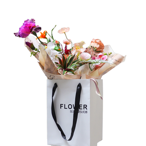 Boîte à fleurs personnalisée avec logo imprimé, sac en carton ondulé, boîtes de transport pour fleuristes OEM avec emballage cadeau pour fleurs - Product Image 1