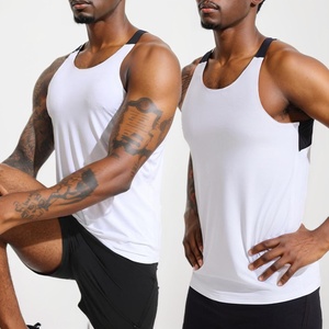 Camisetas sin mangas deportivas para hombre con logo impreso, de secado rápido, chaleco de gimnasio, camisetas transpirables de malla de algodón tejido, informales para fitness, talla XL - Product Image 6