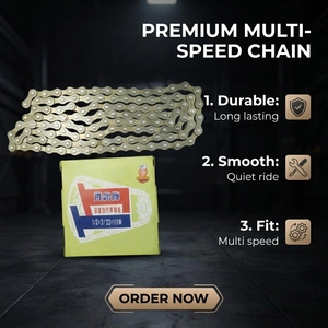<span class=keywords><strong>Cadena</strong></span> de <span class=keywords><strong>Bicicleta</strong></span> Feige de 116 Eslabones, 1/2x3/32, Acero de Alta Resistencia, para Bicicletas de Montaña, Carretera y Plegables de 6, 7 y 8 Velocidades - Product Image 2
