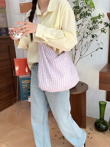Sac bandoulière en toile ajouré à motif écossais, nouvelle collection été, couleur bonbon fraîche, vente en gros - Product Image 3