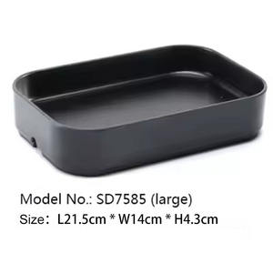 Rettangolo cibo Bbq vassoio da portata impilabile plastica promozionale ristorante colorato nero campeggio piatti di plastica in melamina Stock - Product Image 6