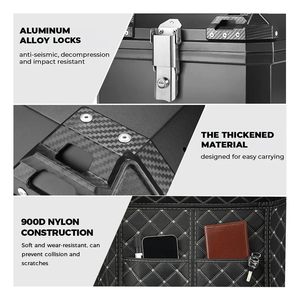 Boîte arrière universelle pour moto 45L & Bagages - <span class=keywords><strong>Top</strong></span> <span class=keywords><strong>case</strong></span> étanche en ABS pour les aventures de tourisme sportif, rénovation/mise à niveau - Product Image 5
