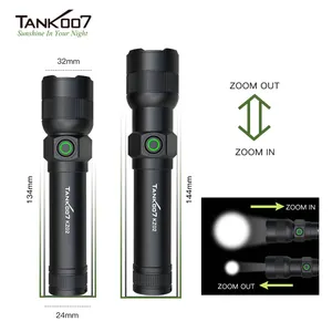 New Design Zoomable Rechargeable Led Flashlights Torches Defense Powerful Waterproof Usb Hunting Tactical Flashlight