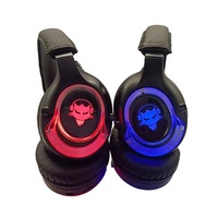 Casque Silent Disco F49 3 canaux Logo personnalisé Lumière LED Casque de fête silencieuse et émetteur
